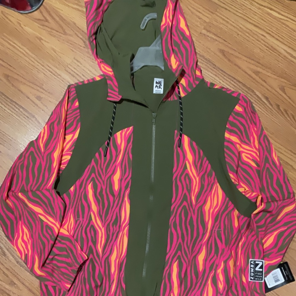 Zumba Wild Pink and Green Hooded Jacket